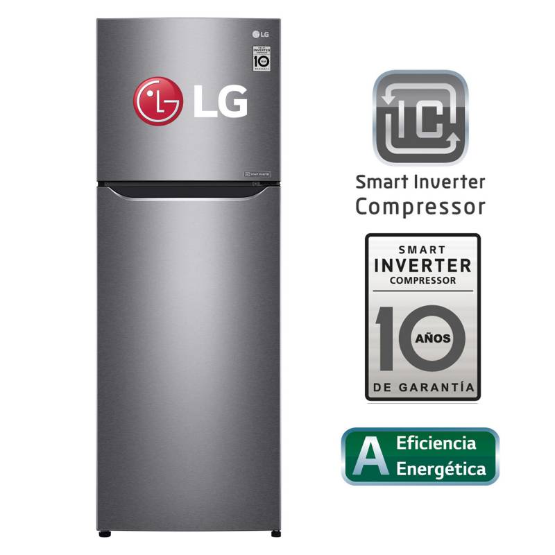 LG - Refrigeradora LG Top Mount con Door Cooling 235 LT GT26BPG Plateada