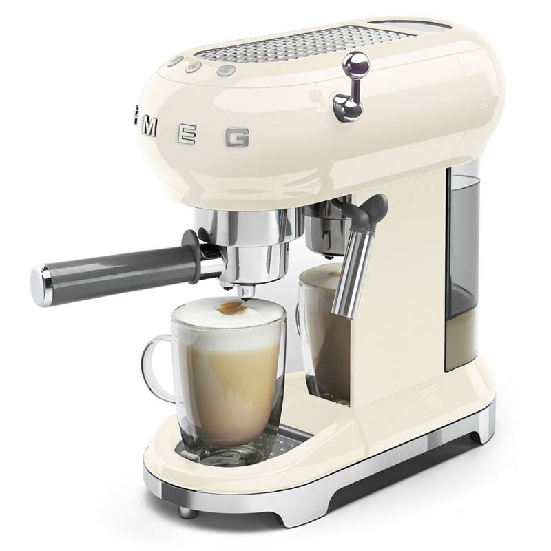 SMEG - Cafetera Espresso 15 Bares ECF01CREU-220 Crema