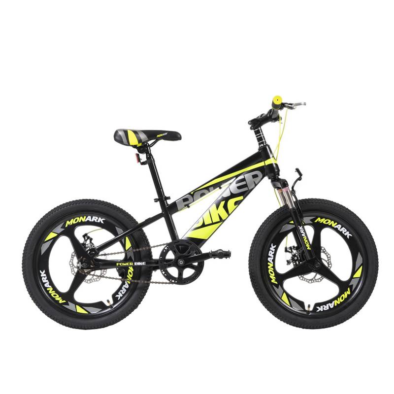 MONARK - Bicicleta Power Bike Aro 20" Negro Amarillo