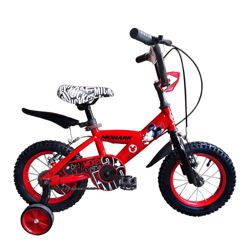 MONARETTE - Bicicleta Mickey Junior Aro 12" Rojo