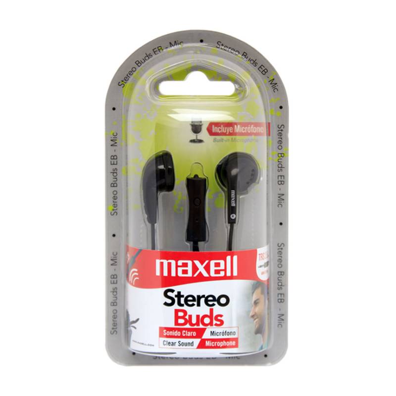 MAXELL - Audífonos EarBuds EBMIC C/Micro Negro