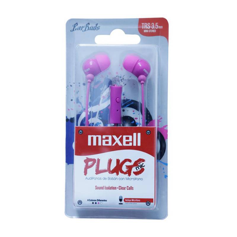 MAXELL - Audífonos INMIC Buds C/Micro Violeta