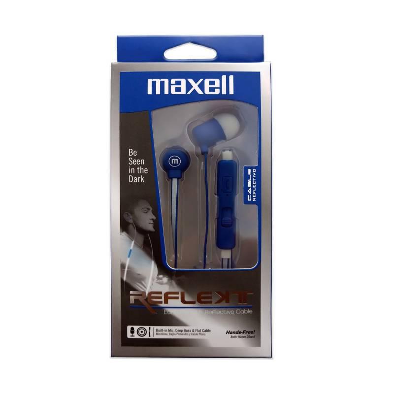 MAXELL - Audífonos Reflective RFLX100 C/Micro Azul