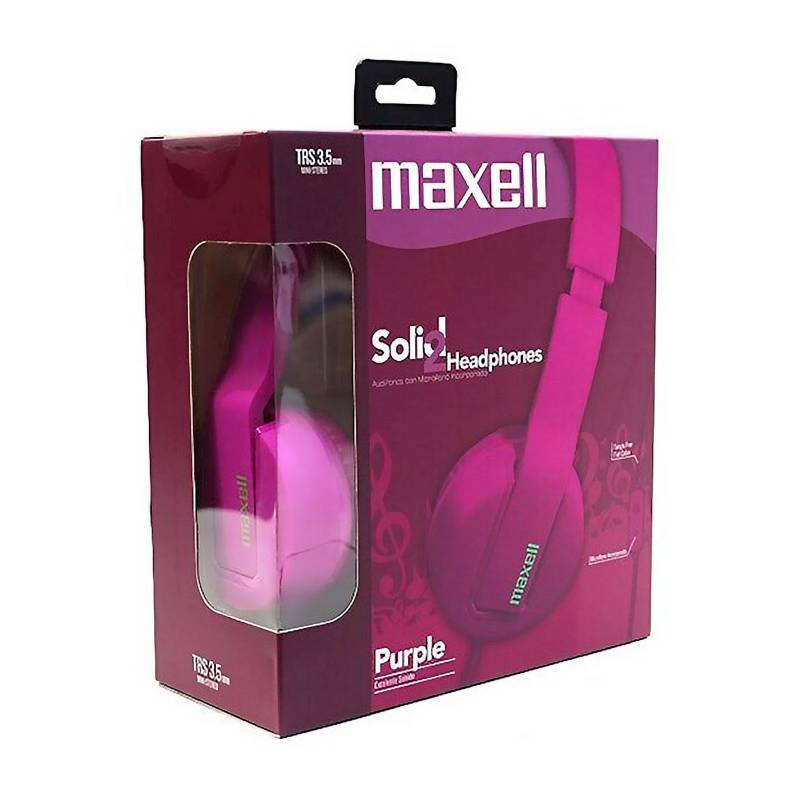 MAXELL - Audífonos HeadPhone SMS 10 Solid2 MID C/Micro Purpura