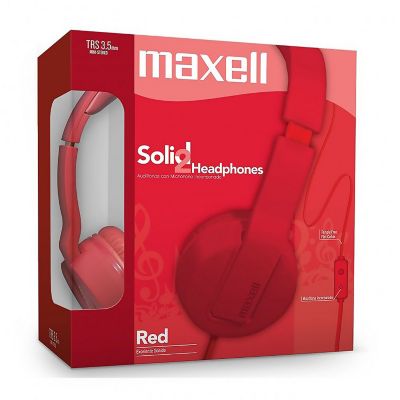 Aud fonos HeadPhone SMS 10 Solid2 MID C Micro Rojo MAXELL