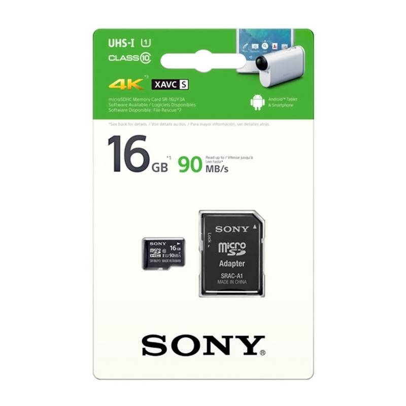 SONY - Memoria Micro SD 16GB 4K UHS-I 90Mbps