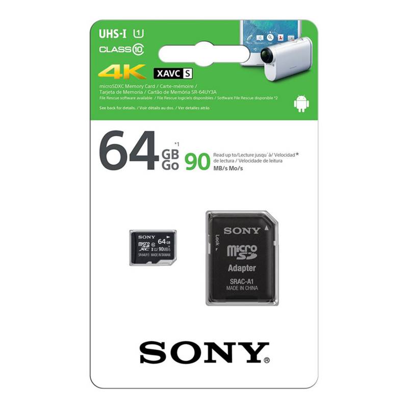 SONY - Memoria Micro SD 64GB 4K UHS-I 90Mbps