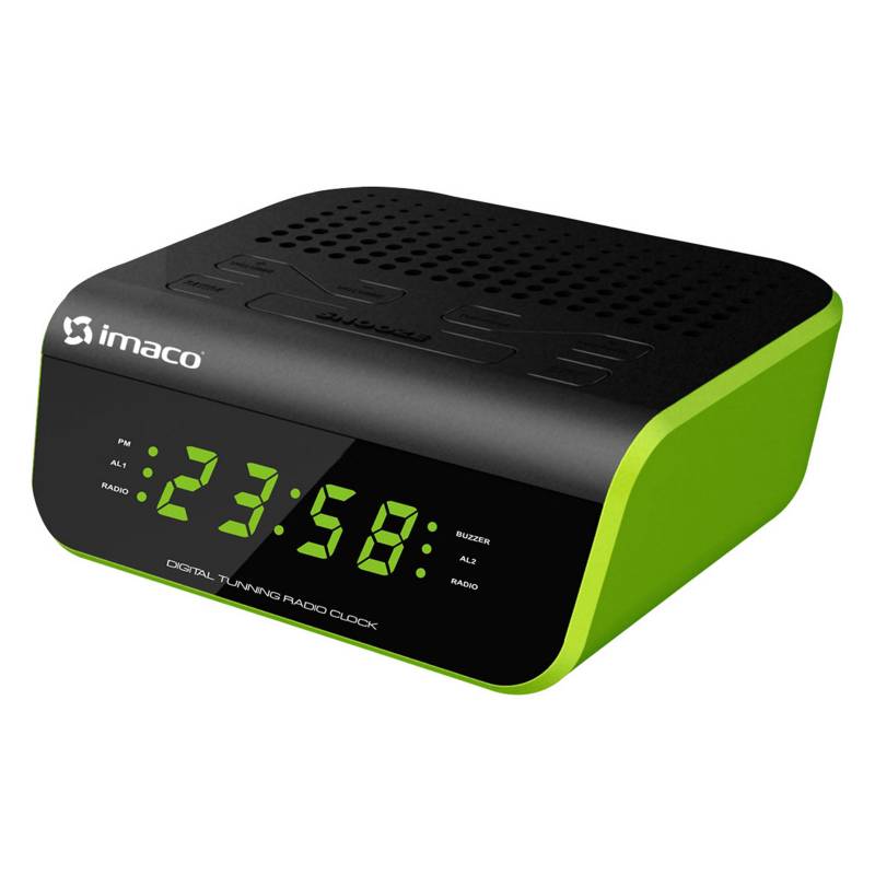 IMACO - Radio Reloj Despertador Verde