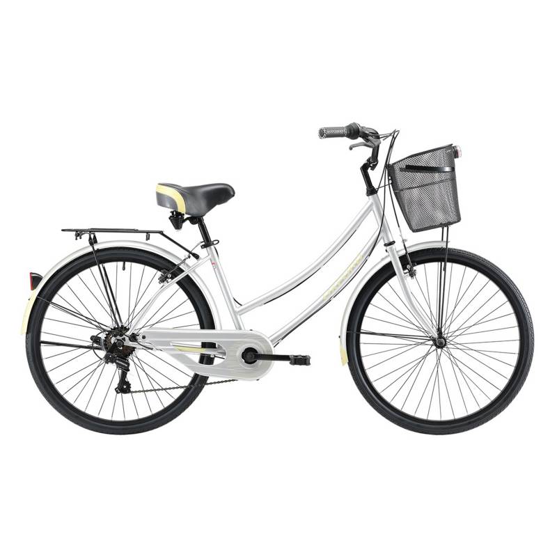 OXFORD - Bicicleta Mujer M Cyclotour Plata/Amarillo- aro 26