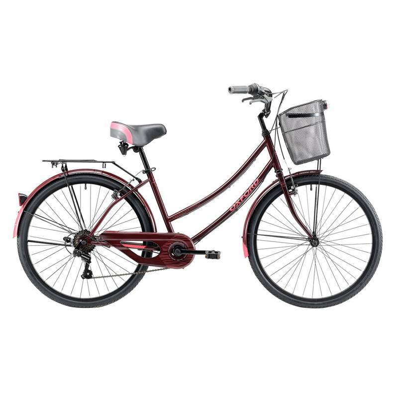 OXFORD - Bicicleta Mujer M Cyclotour Burdeo/Fucsia- aro 26