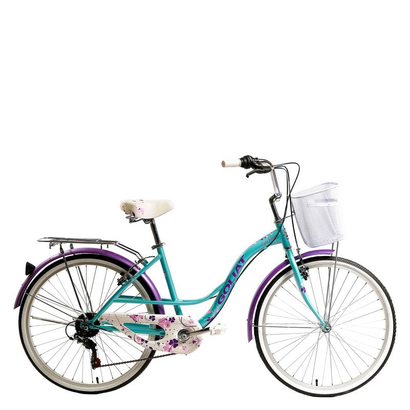 GOLIAT - Bicicleta Mujer Cabo Blanco Celeste/Lila - aro 26
