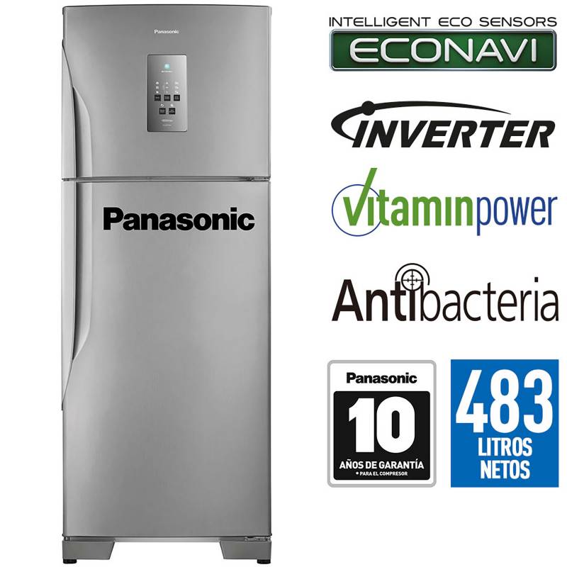 PANASONIC - Refrigeradora No Frost 483 Lts Inox