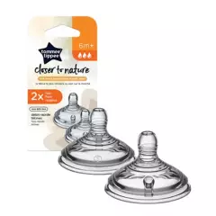 TOMMEE TIPPEE - Pack x2 Tetina Closer to Nature Flujo Rápido