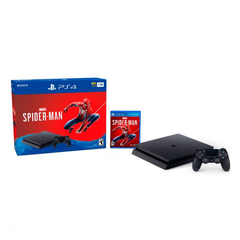 SONY - Consola PS4 1TB Negro + Spider-Man