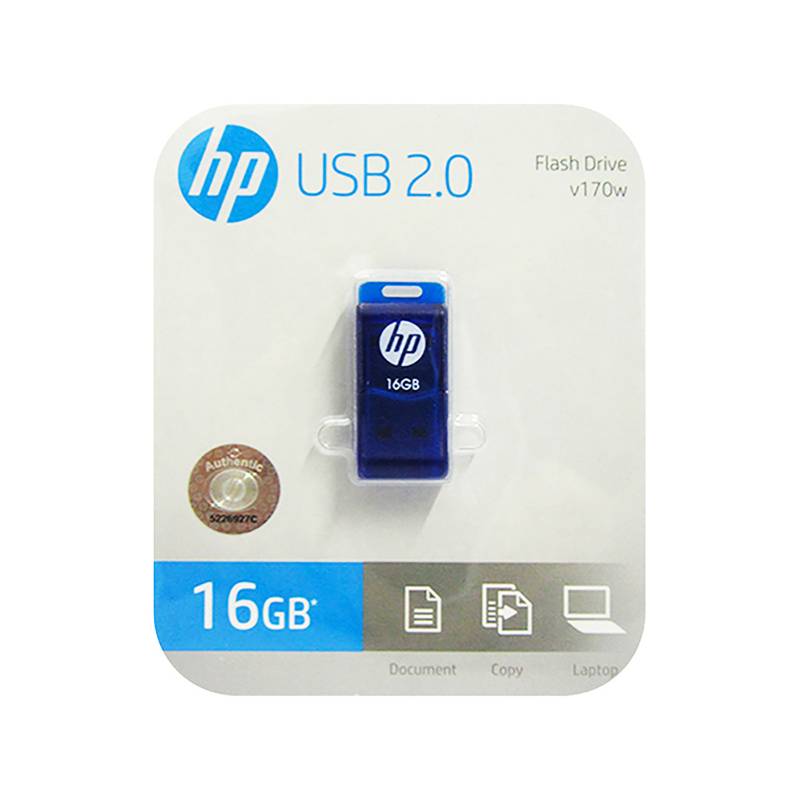 HP - Memoria USB 16GB Flash Drive V170W Azul