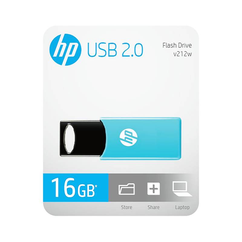 HP - Memoria USB 16GB Flash Drive V212W Celeste