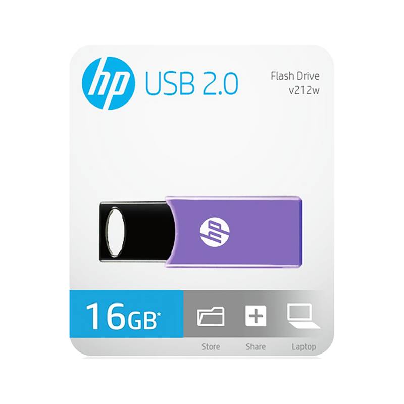 HP - Memoria USB 16GB Flash Drive V212W Lila