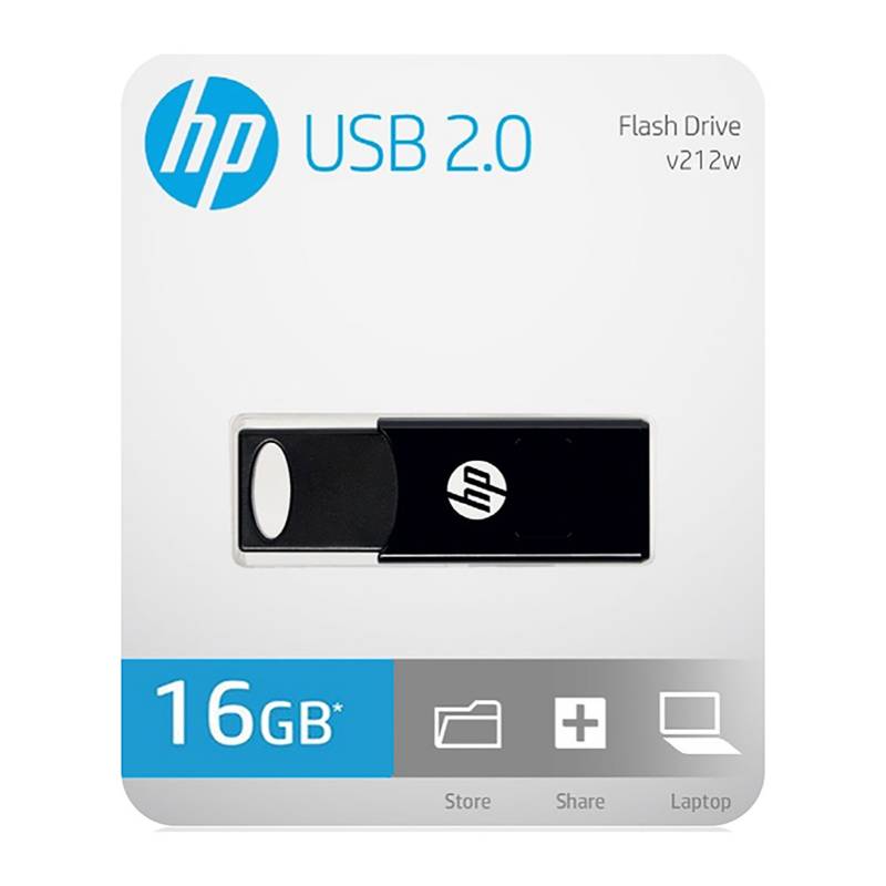HP - Memoria USB 16GB Flash Drive V212W Negro