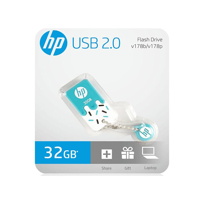 HP - Memoria USB 32GB Flash Drive V178B Celeste