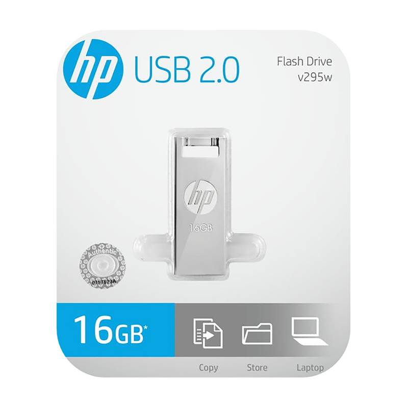 HP - Memoria USB  16GB Flash Drive V295W Metal