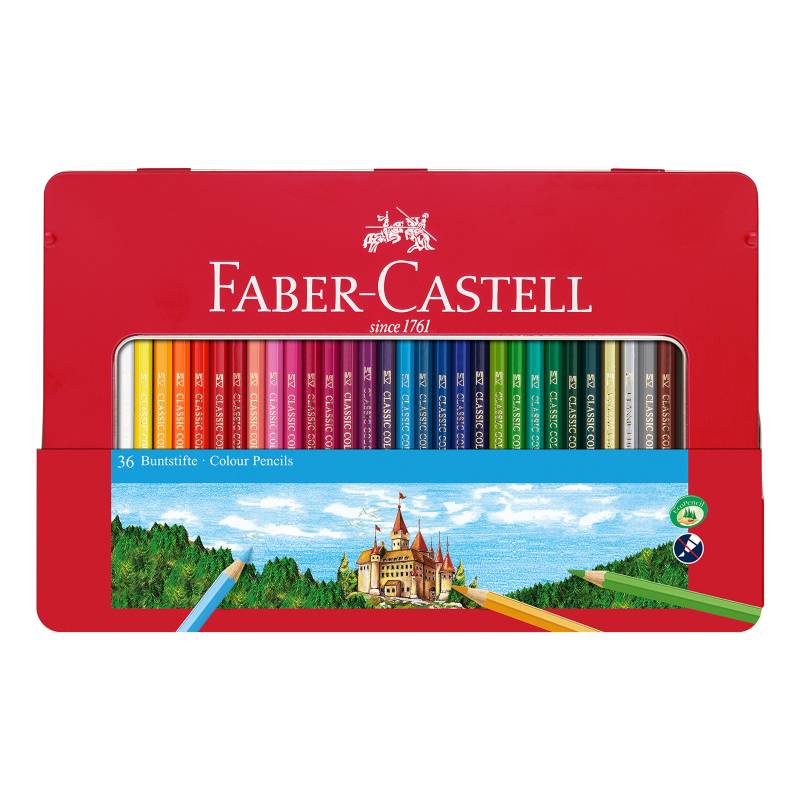 FABER-CASTELL - Ecolápices Color Triángulo Lata x 36