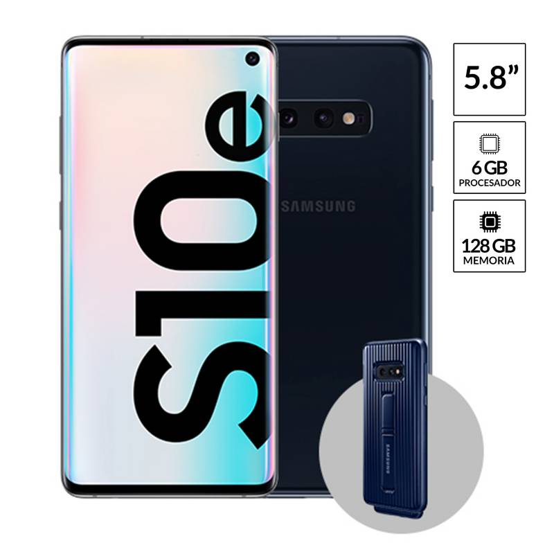 SAMSUNG - Galaxy S10E Negro + Protective Cover