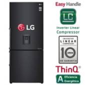LG - Refrigeradora LG Bottom Freezer con Linear Cooling 403 LT LB41BWGT Negra