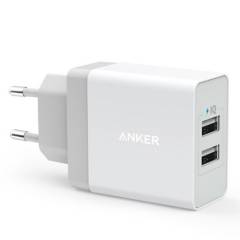 ANKER - Cargador de pared USB 2 puertos 24W Blanco