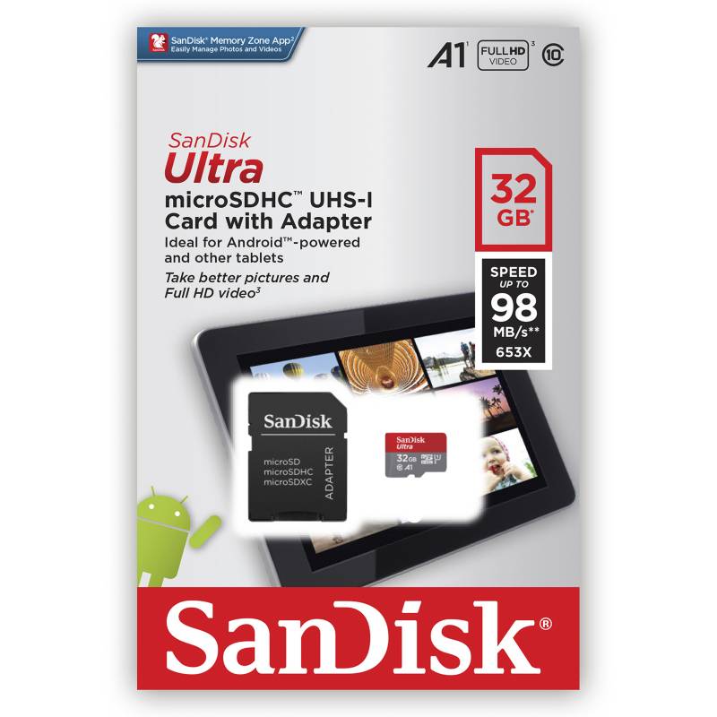 SANDISK - Tarjeta MICROSD con Adaptador Ca1 - 32GB