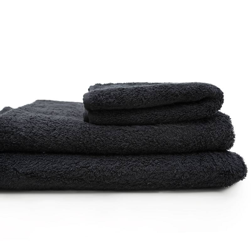 Toallas de mano esponjosas de algodón puro de alta calidad de 13 x 13  pulgadas, toallas negras, juego de 6 toallas de baño ultrasuaves y  altamente