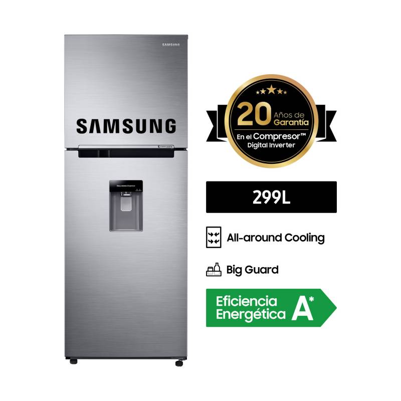 SAMSUNG - Refrigeradora Samsung Top Mount 299Lt RT29K571JS8 Silver