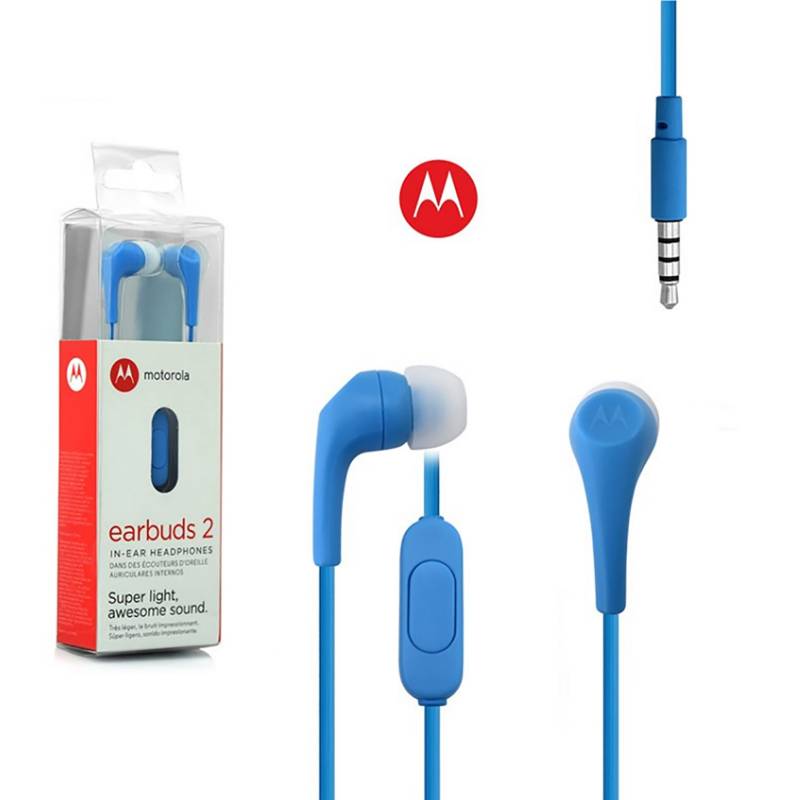 MOTOROLA - Audífonos Earbuds 2 C/Micro Azul