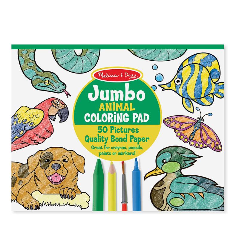 MELISSA & DOUG - Pad Jumbo Para Colorear Animales