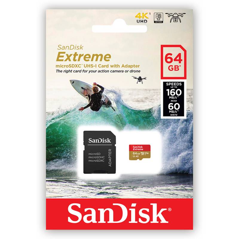 SANDISK - Tarjeta Micro Sdxe Extreme 64gb