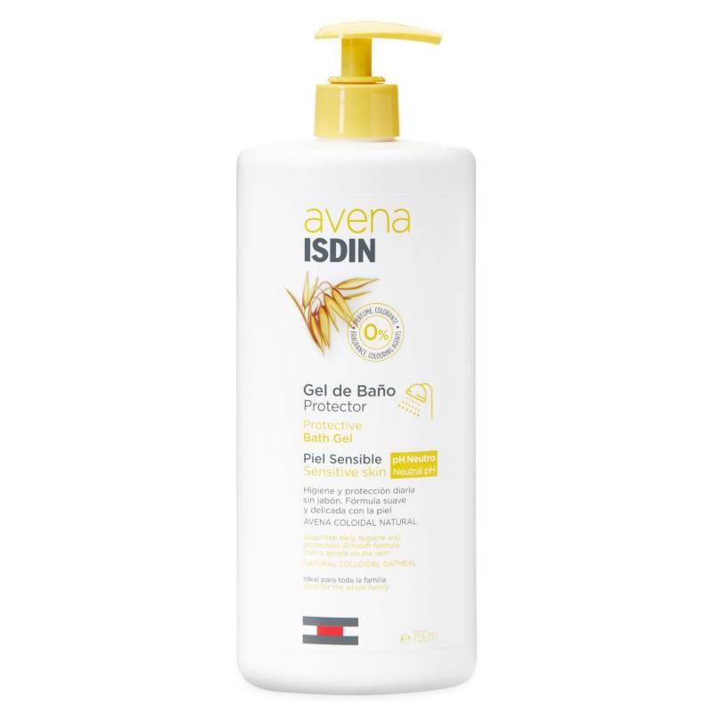 ISDIN - ISDIN Hygiene Avena Protective Shower Gel 750ML - Gel de baño pH neutro piel sensible con avena coloidal natural