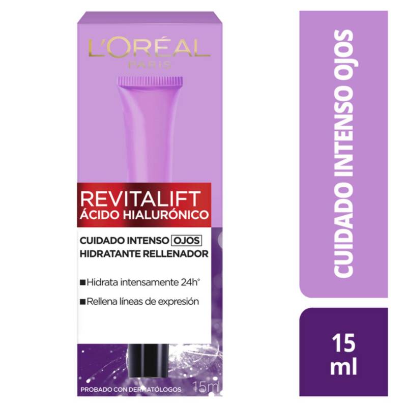 LOREAL PARIS - Contorno Ojos Hidratante L'oréal París Revitalift Acido Hialuronico 15ml