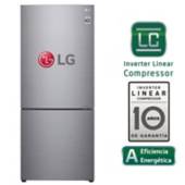 LG - Refrigeradora LG Bottom Freezer con Linear Cooling 408 LT LB41BPP Plateada