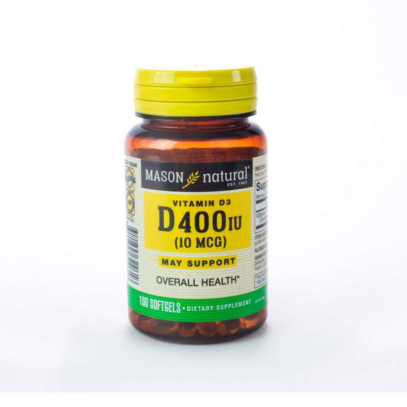 MASON NATURAL - Mason Natural Vitamina D 400 Iu 100 Cápsulas