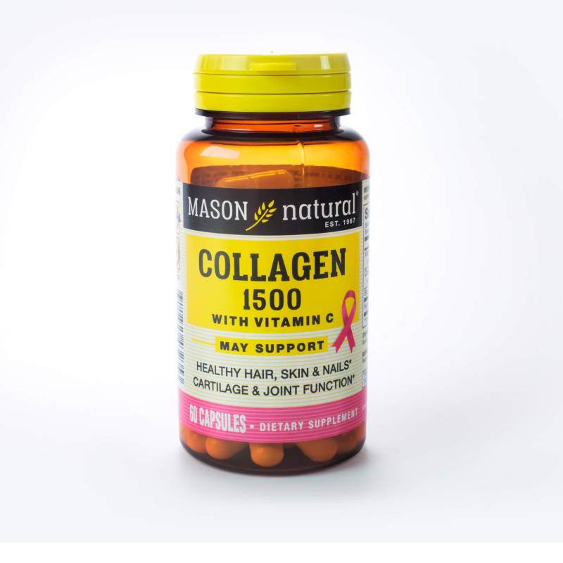 MASON NATURAL - Mason Natural Colágeno 1500 Plus + Biotina + Vitamina C 60 Cápsulas