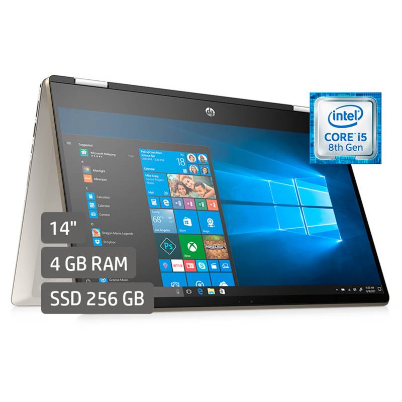 HP - Laptop 2en1 14" Core i5 8va Gen 4GB RAM 256GB SSD - Pantalla Touch Full HD