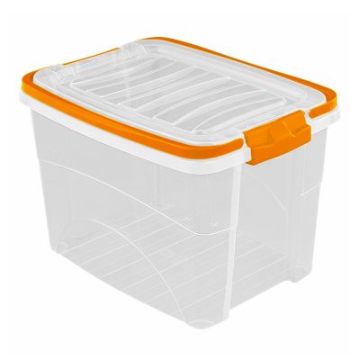 Caja Organizadora Utilisima Alta 55 Lt Naranja