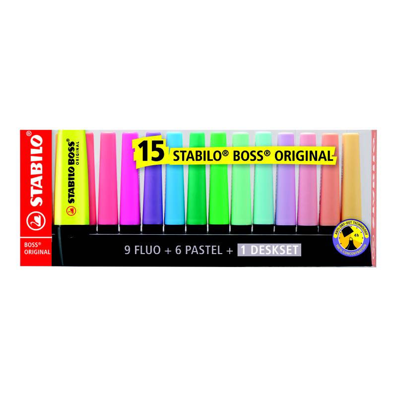 STABILO - Resaltador Boss Deskset x 15 Colores