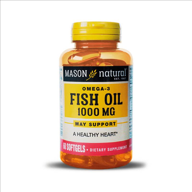 MASON NATURAL - Mason Natural Omega-3 Fish Oil 1000 Mg 60 Cápsulas