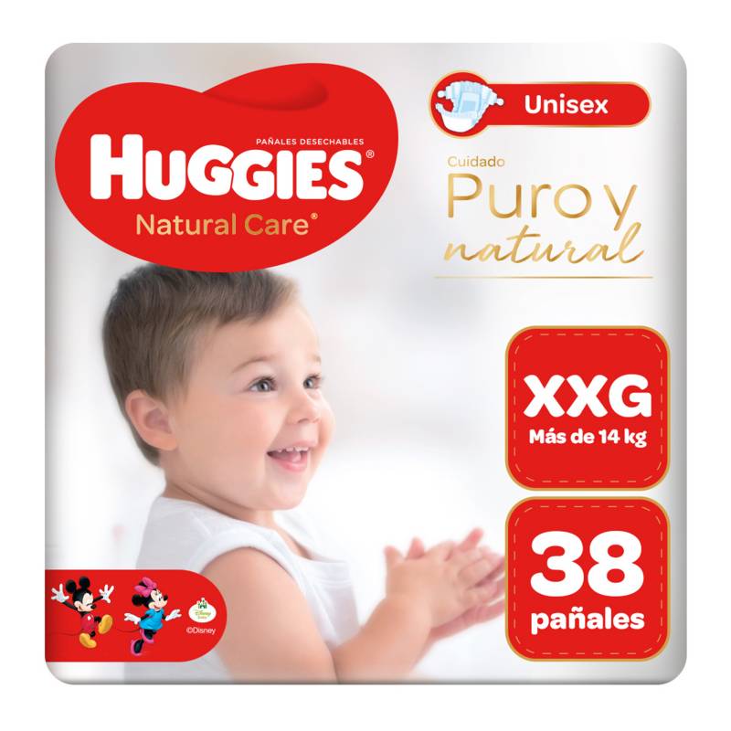 HUGGIES - Pañales Natural Care XXG x 38