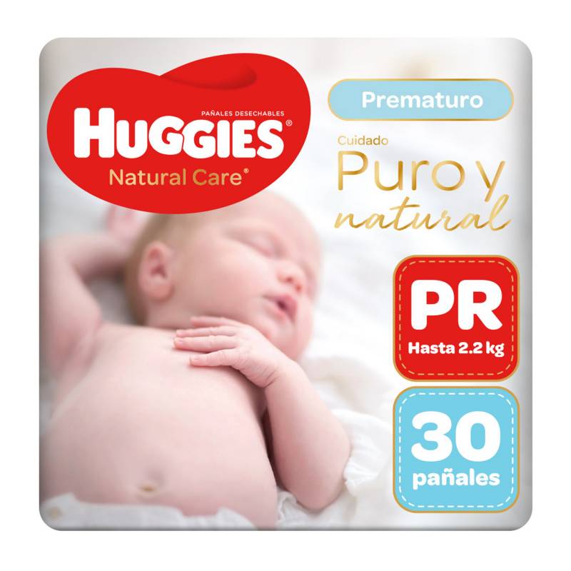 HUGGIES - Pañales Natural Care Prematuro x 30