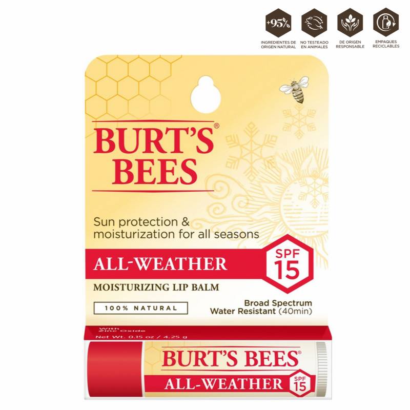 BURTS BEES - All Weather Spf15 Lip Balm - Blister 0.15 Oz (4.25G)
