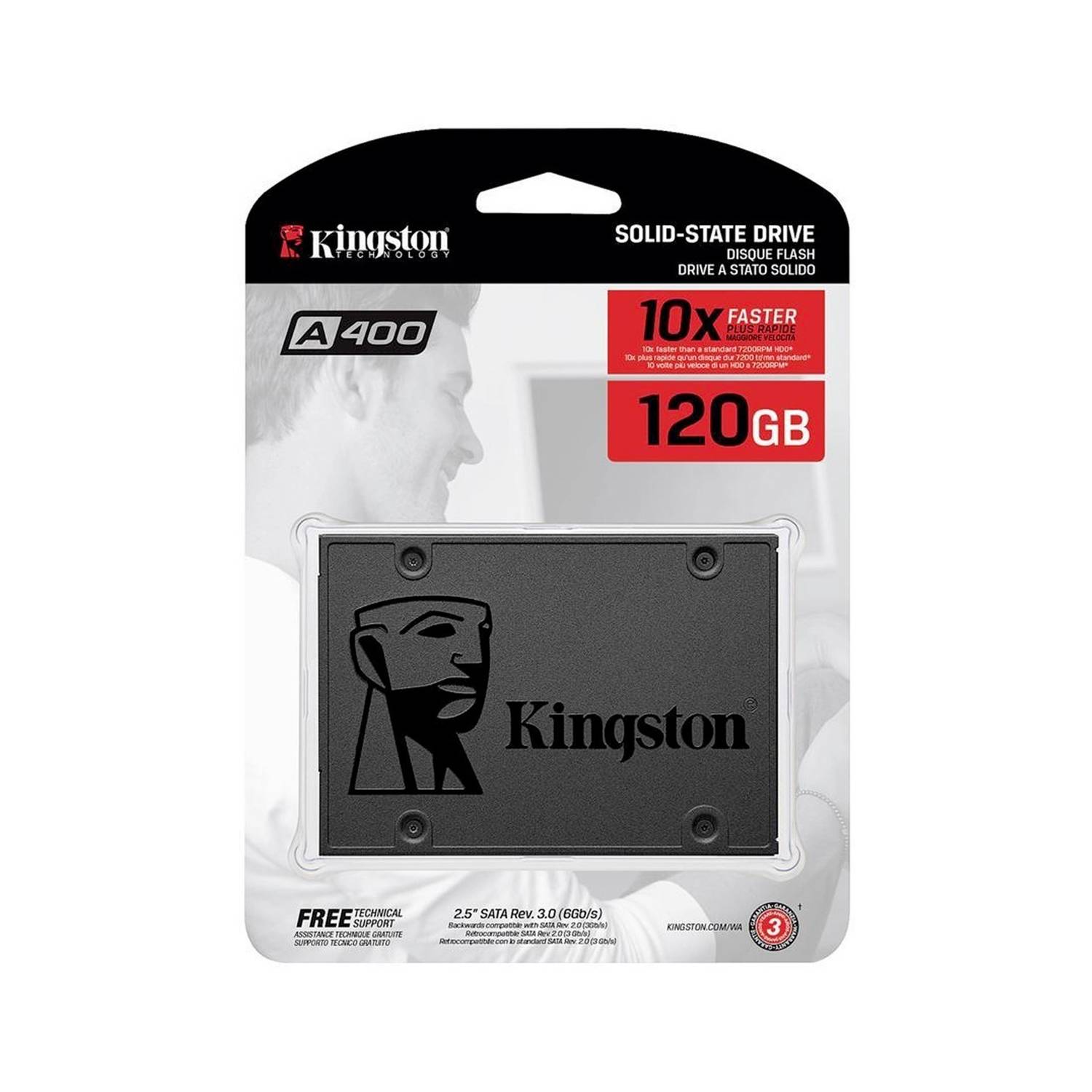 Saco peligroso Largo Disco Duro Solido Kingston SSD 120gb SA400S37 KINGSTON | falabella.com