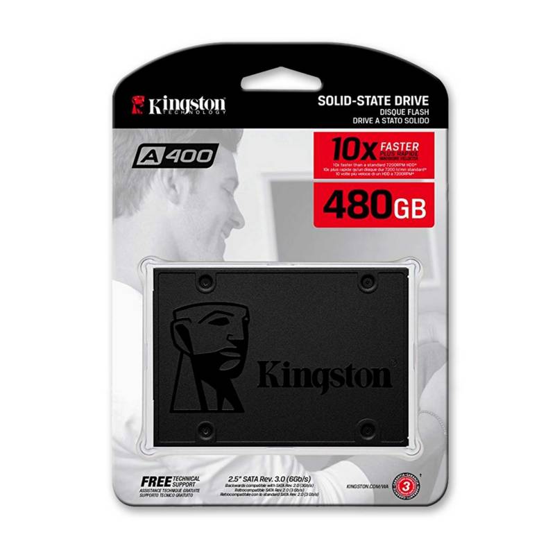 KINGSTON - Disco Duro Solido Kingston SSD 480gb SA400S37