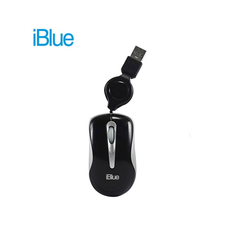 IBLUE - Mouse Iblue Micro Retractil Xmk-977 Negro