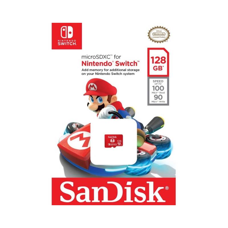 SANDISK - Memoria Micro SDXC UHS- 128gb Sandisk para Nintendo Switch